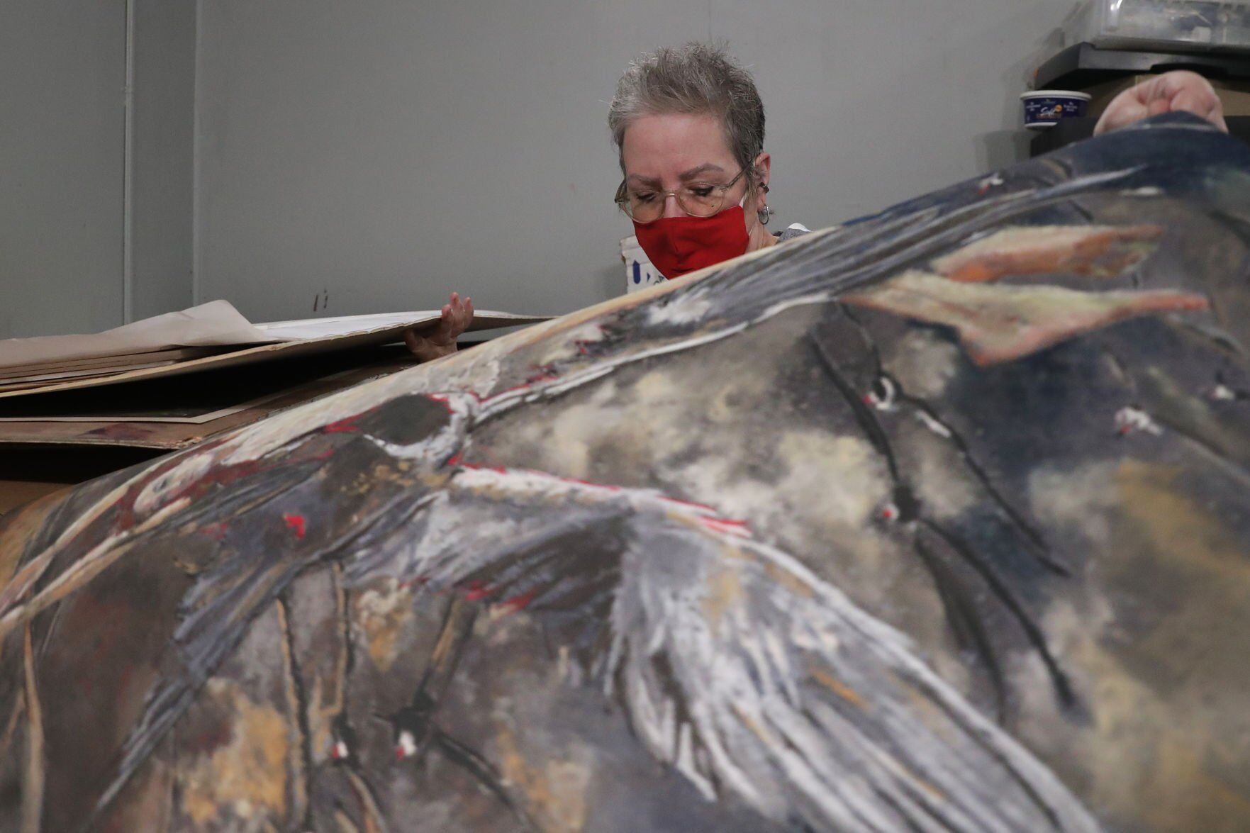 Roberta Condon with painting
